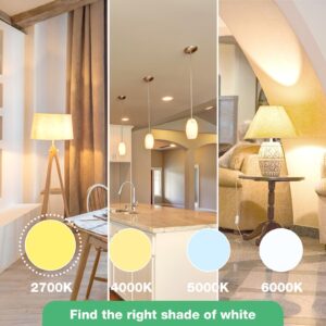 DEGNJU A19 LED Light Bulbs, 60 Watt Equivalent LED Bulbs, Soft White 2700K, 800 Lumens, E26 Standard Base, Non-Dimmable, 8.5W Warm White LED Bulbs for Bedroom Living Room, 12 Pack