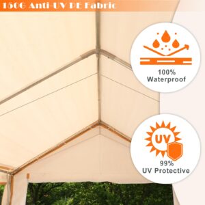 Carport Car Port Canopy 10x20 ft Heavy Duty, Portable Garage Shelter Car Tents Carpas para Carros All Weather for Automobiles Truck Boat, Carports with Removable Sidewalls and Metal Frame