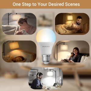 LED Light Bulb with Remote Control, 12W LED Bulb Dimmable 3000K-6000K, 50FT Remote Distance, E26 LED Bulbs 100 Watt Equivalent, Timer & 4 Scene Modes Light Bulbs for Living Room Bedroom Office