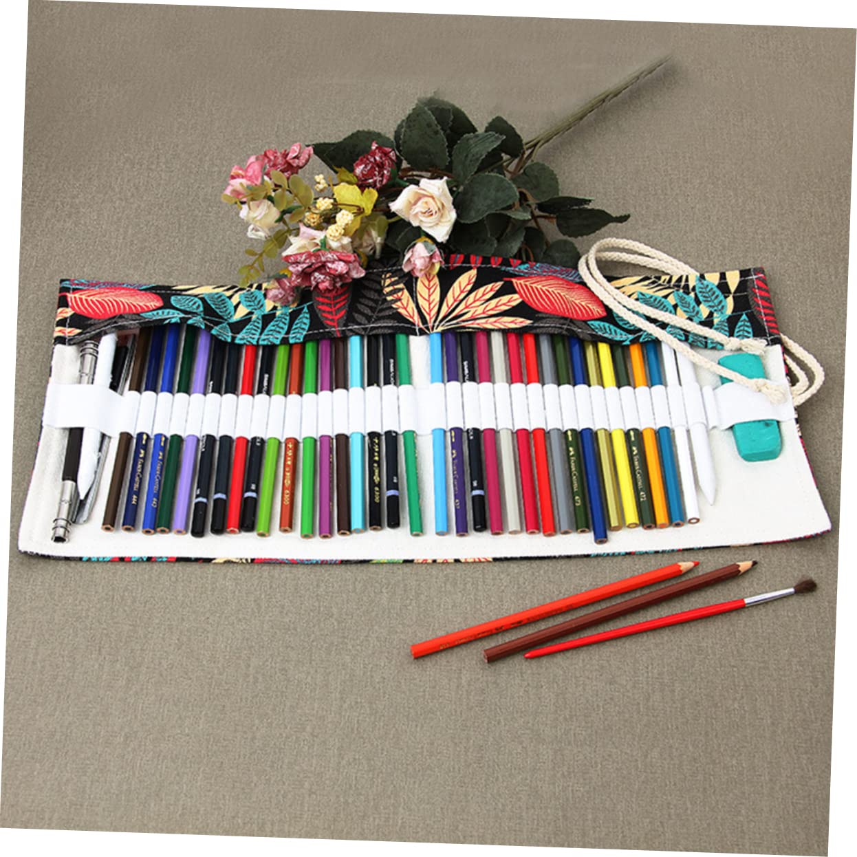 STOBOK 72 Roll Pencil Organizer Pencil Storage Wrap Pencil Case Roll up Pencil Bag Holder Motivation to Organize Pencils Pen Wrap Pencil Wrap Case High Capacity Packing Box