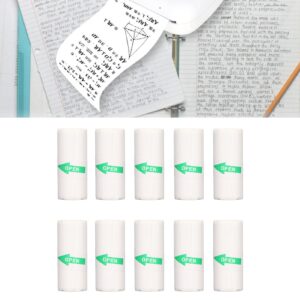 Thermal Printer Paper 10 Rolls Self Adhesive Printing Paper, Mini Print Paper 57x25mm Thermal Sticker Print Paper for Mini Pocket Thermal Printer, Portable Thermal Printer Paper