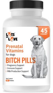 bitch pills - pregnant dog prenatal vitamins - 45 tablets