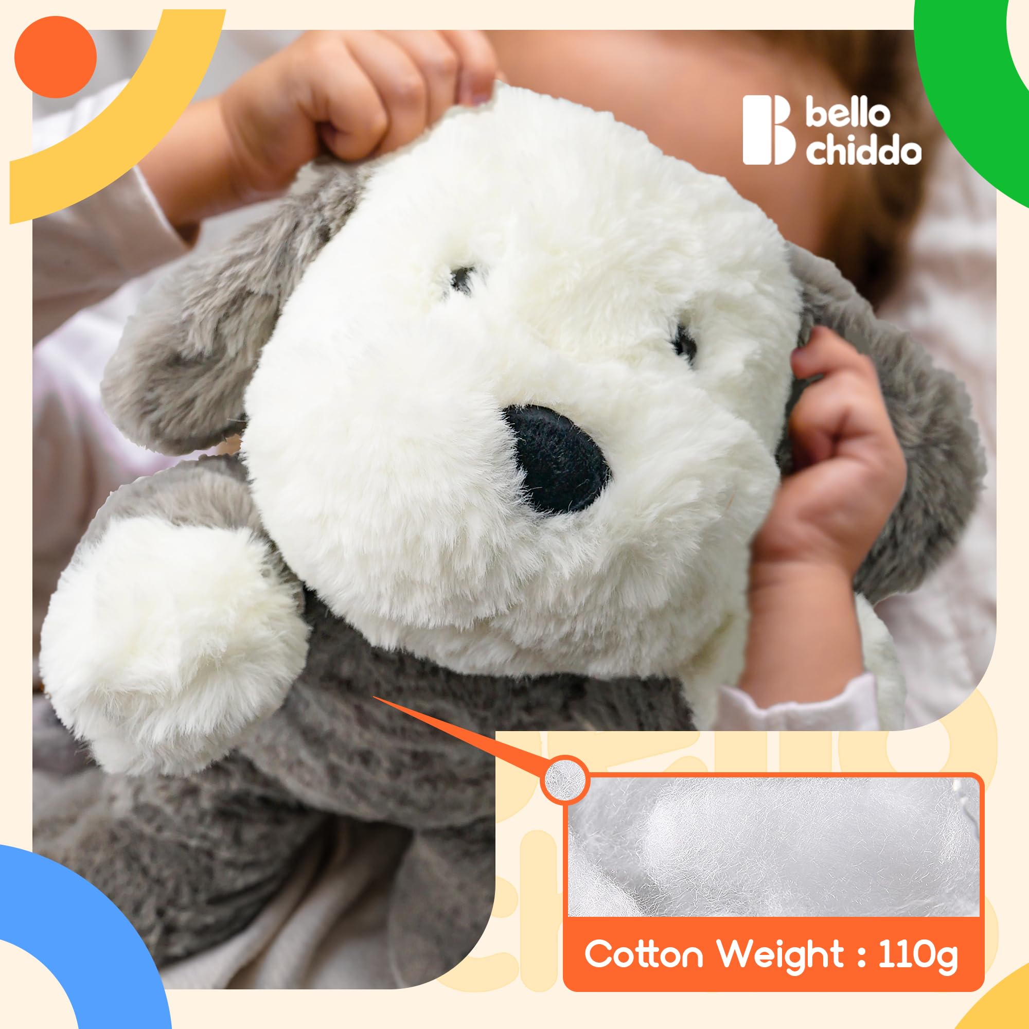 BELLOCHIDDO Plush Dog Pillow Bed Stuffed Animal Toys Plush Dog Toys Sweet Dreamers Soft Animal Toys for Toddlers Babies & Toddlers 1-3 Dog Stuffed Animal Soft Plush Cute Doll for Boys Girls