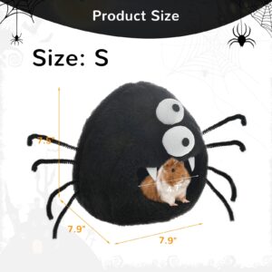 Vehomy Halloween Guinea Pig Bed Warm Bunny Spider Cave Bed Hideout Small Animal Spider Nest Bed House Cage Accessory for Hamster Guinea Pig Dwarf Rabbit Bunny Ferret Rat Hedgehog L