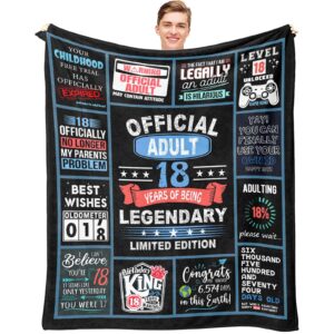 18th birthday gifts for boy, 18 year old boy birthday gifts, gifts for boy turning 18, 18 birthday gift ideas throw blanket 60 x 50 inch, gifts for 18 year old male, 18 birthday decorations for men