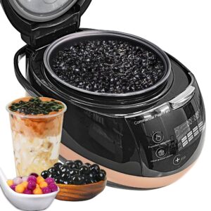 yovtekc 5l commercial tapioca pearl cooker, automatic pearl cooker, tapioca cooker pearl maker with digital touchscreen, non-stick bubble tea cooker, 110v 860w