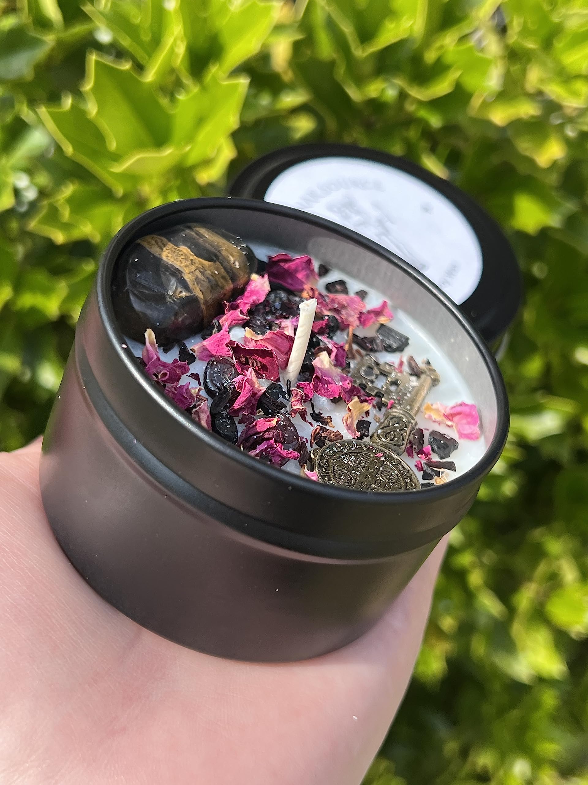 Hekate Dark Moon Goddess Candle | Hecate Witchcraft Pagan Queen of Crossroads Keys Witches Witchcraft Gift Herbal Intention Spell Ritual Altar Devotee Scented Gift