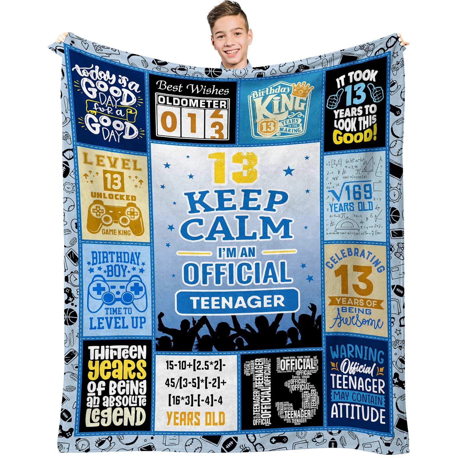 Sqovulw Gifts for 13 Year Old Boy, 13 Year Old Boy Birthday Gifts, Birthday Gifts for 13 Year Old Boy, 13 Year Old Boy Gift Ideas, Coolest Gifts for 13 Year Old Boy Throw Blanket 60x50 Inch