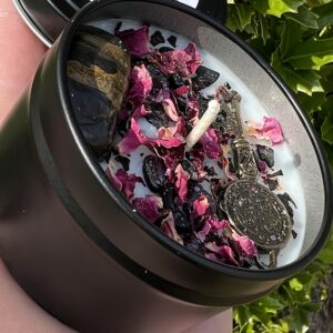 Hekate Dark Moon Goddess Candle | Hecate Witchcraft Pagan Queen of Crossroads Keys Witches Witchcraft Gift Herbal Intention Spell Ritual Altar Devotee Scented Gift