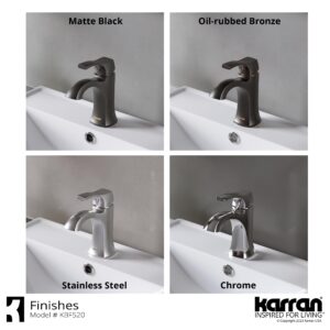 Karran Randburg KBF520 Single-Handle Single Hole Basin Bathroom Faucet with Matching Pop-up Drain in Chrome