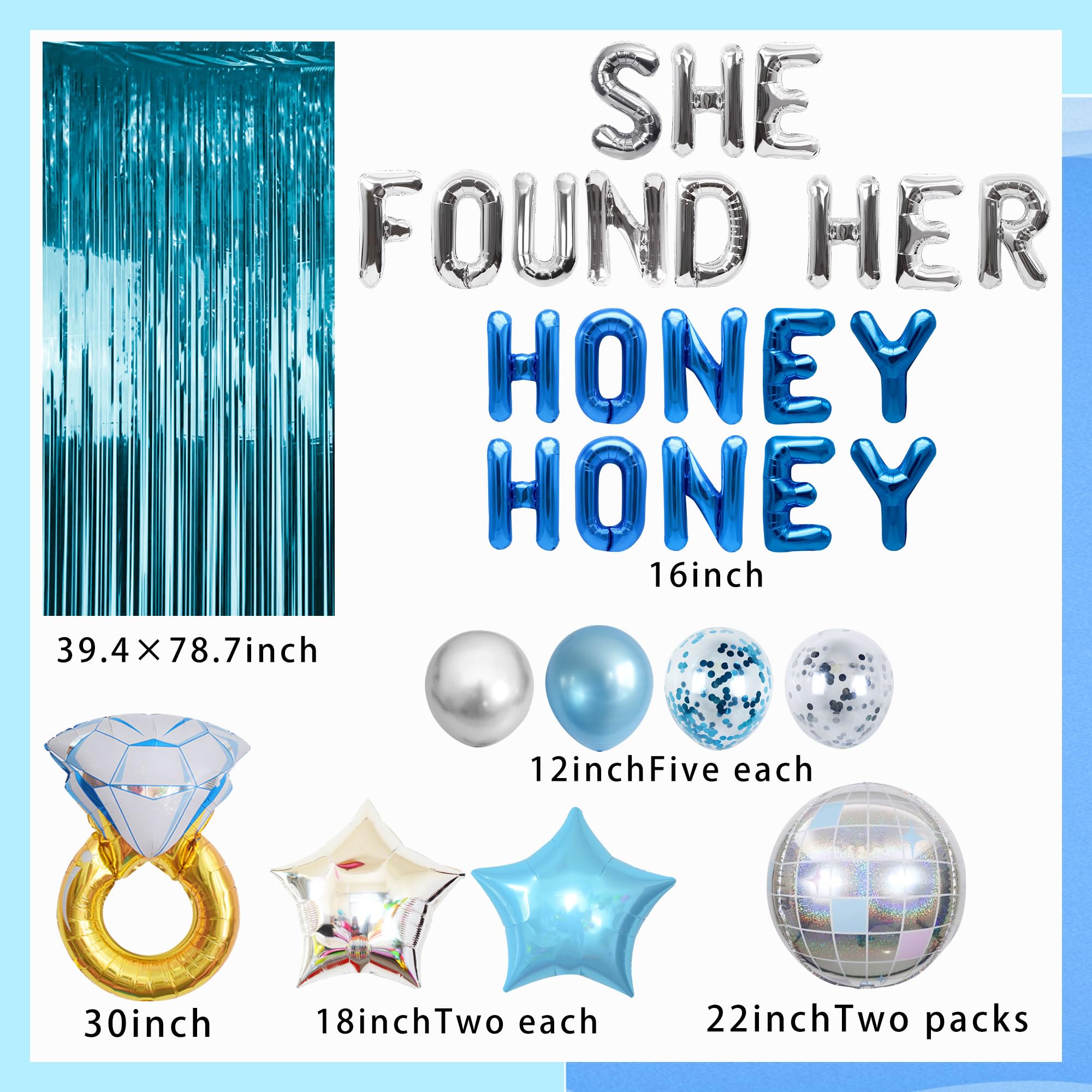 JeVenis She Found Her Honey Honey Sign Balloons Mamma Mia Bachelorette Party Decorations Last Disco Bachelorette Party Decorations Retro 70s Bridal Shower Decorations