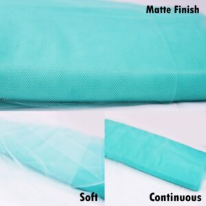 Craft And Party, Aqua Fabric Tulle Roll 54 Inch by 40 Yards (120 ft) Fabric Tulle Bolt for DIY Tutu Skirt, Wedding and Decoration (Aqua)