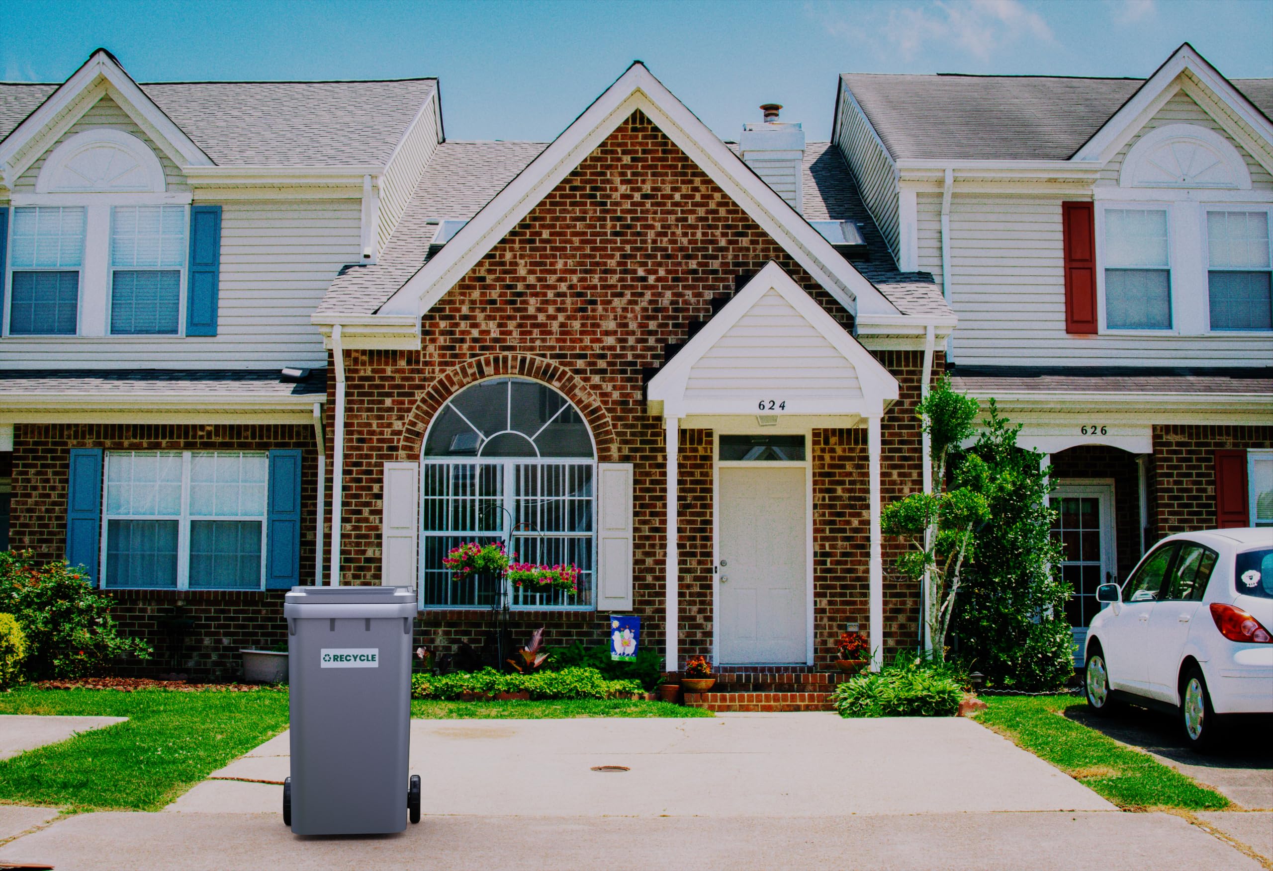 Recycle Sticker for Trash Bins – Heavy Duty, Recycle Only Sticker - 3-5 Year Indoor/Outdoor Rated - Heavy Duty, Weather Proof, Ultra Durable - USA Made (6x2 inch), 4 Labels