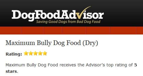 Maximum Bully - All Life Stage Performance Dog Food. High Protein 32% - High Fat 22%. 30lb Bag.