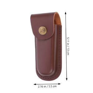 Leather Case Single Cutter Belt Cutter Holder Tool Pouch Belt Leather Guard Folding Cutter Sleeve Mora Garberg Skin Pocket Fanny Pack