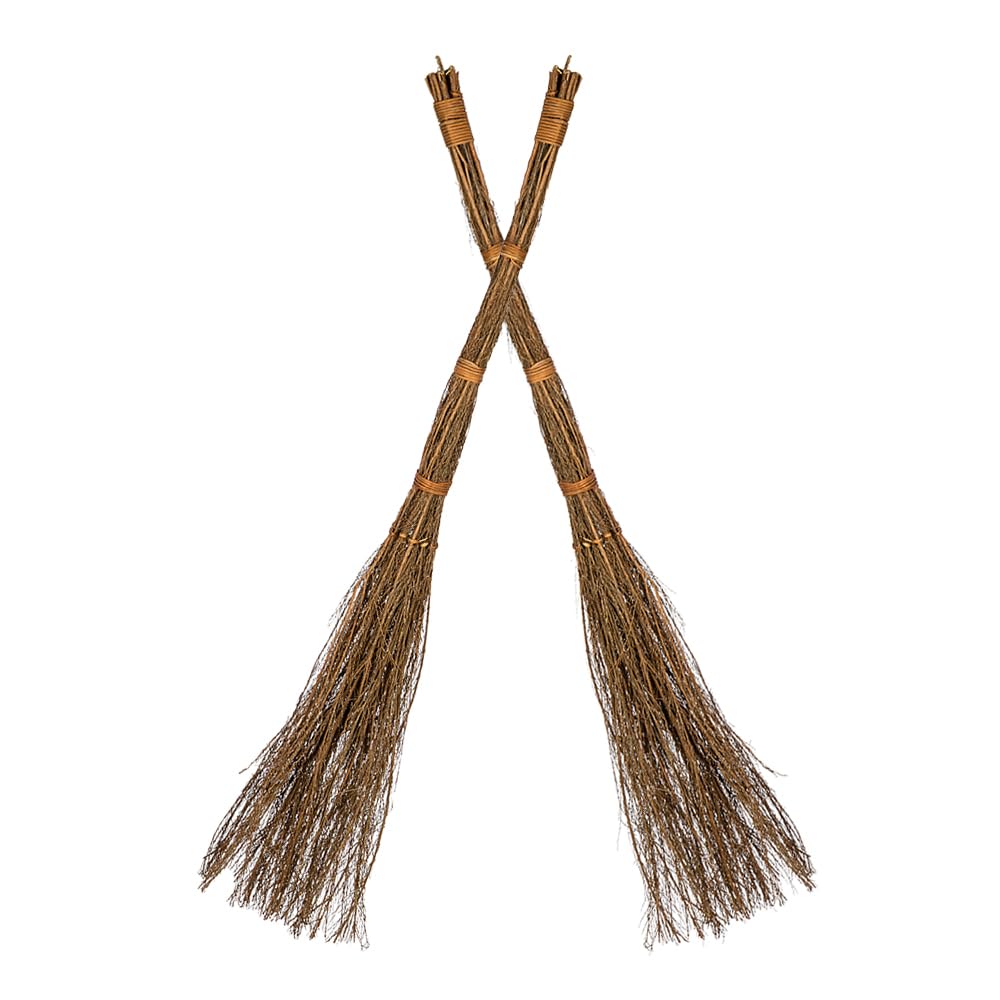 Pumpkin Spice Scented Broom (2-Pack) - 36" Heather Broom - Holiday Decor