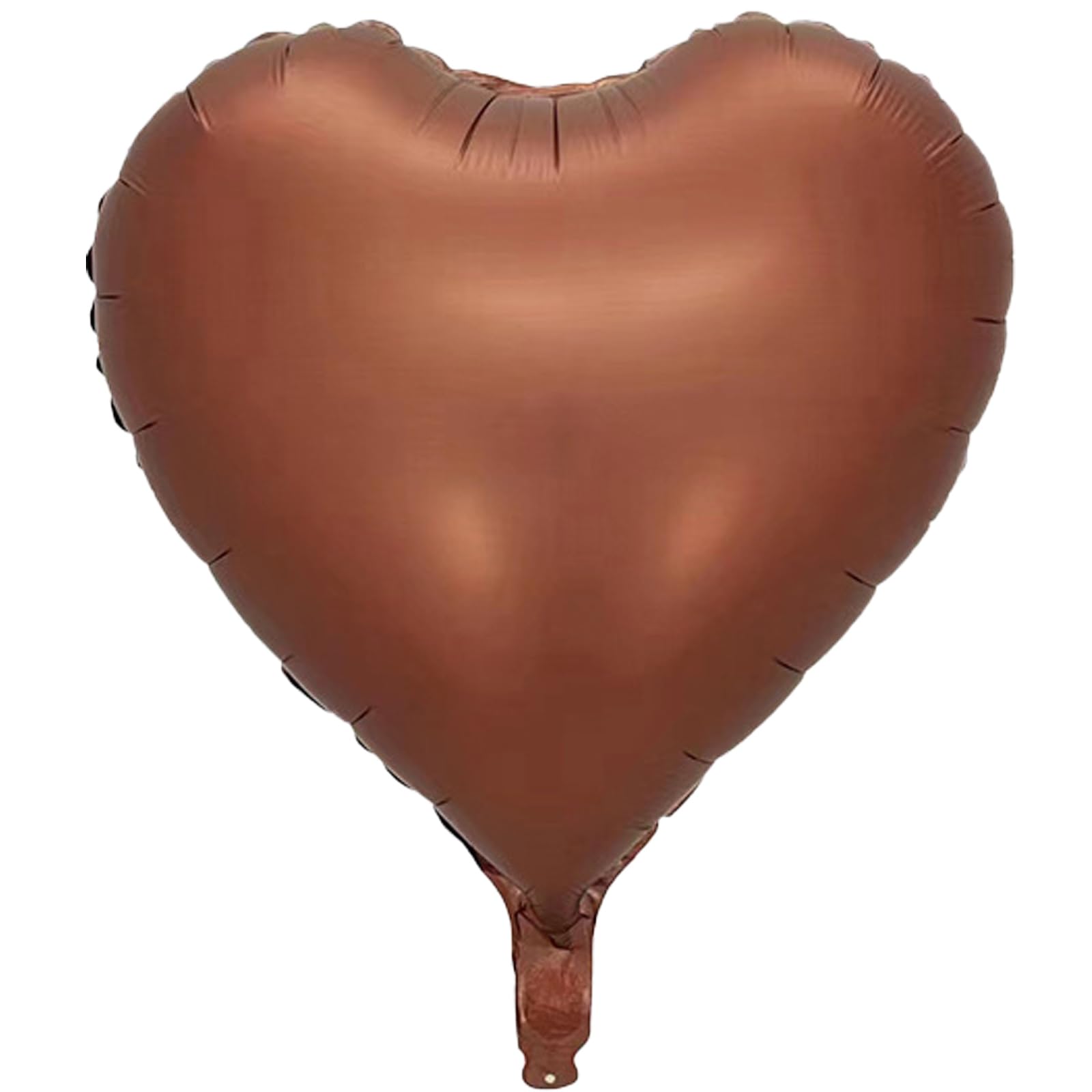 KALOR 18 Inch Brown Heart Mylar Balloons, 10 Pcs Love Foil Balloons, Heart Shaped Balloons for Engagement, Bridal Shower and Birthday Party Decorations