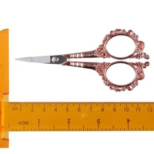 HomeSoGood Embroidery Scissors Sewing Scissor,4.5in Crochet Scissor,Rose Gold Craft Shears for Handcraft DIY Needlework Artwork