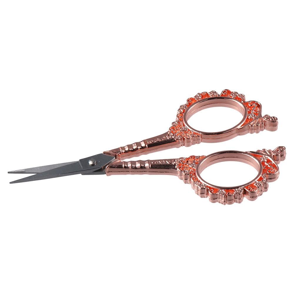 HomeSoGood Embroidery Scissors Sewing Scissor,4.5in Crochet Scissor,Rose Gold Craft Shears for Handcraft DIY Needlework Artwork