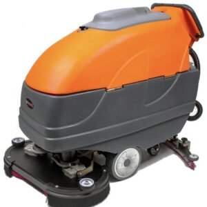 SUNMAX RT120 34" Self-Propelled Commercial Floor Scrubber Machine - 33-Gal Tank, Dual Brushes, Battery Powered, High Efficiency for Large Areas