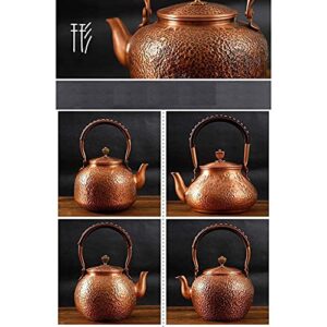 Handmade Solid Copper Tea Pot Kettle Stovetop Teapot Thick,Pure Copper Kettle, Kettle, Tea Set, Handmade Copper Teapot Tea Kettle for Stove top