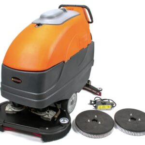 SUNMAX RT120 34" Self-Propelled Commercial Floor Scrubber Machine - 33-Gal Tank, Dual Brushes, Battery Powered, High Efficiency for Large Areas