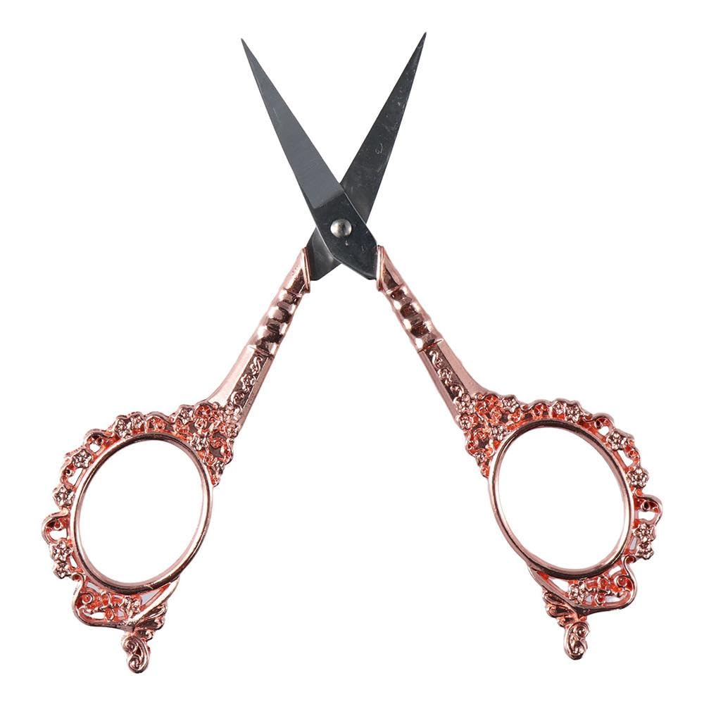 HomeSoGood Embroidery Scissors Sewing Scissor,4.5in Crochet Scissor,Rose Gold Craft Shears for Handcraft DIY Needlework Artwork