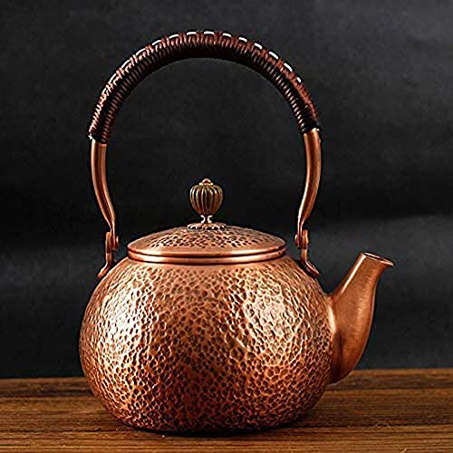 Handmade Solid Copper Tea Pot Kettle Stovetop Teapot Thick,Pure Copper Kettle, Kettle, Tea Set, Handmade Copper Teapot Tea Kettle for Stove top