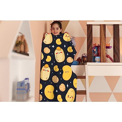 Potatoes Blanket Gift for Girl Women Blanket Super Soft Cozy Warm Throw for Couch Bed Sofa Office Decor All Season 50 * 40" S for Kid