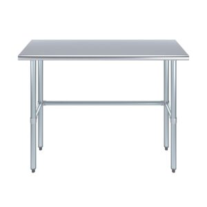 18 in. x 48 in. Open Base Stainless Steel Work Table | Residential & Commercial | Food Prep | Heavy Duty Utility Work Station | NSF