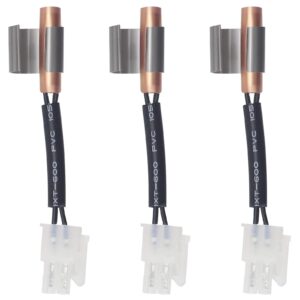 zatux 3 pcs w10383615 refrigerator thermistor with clip compatible with whir-lpool freezers replaces wpw10383615 ap6020675 ps11753994 eap11753994 2118226