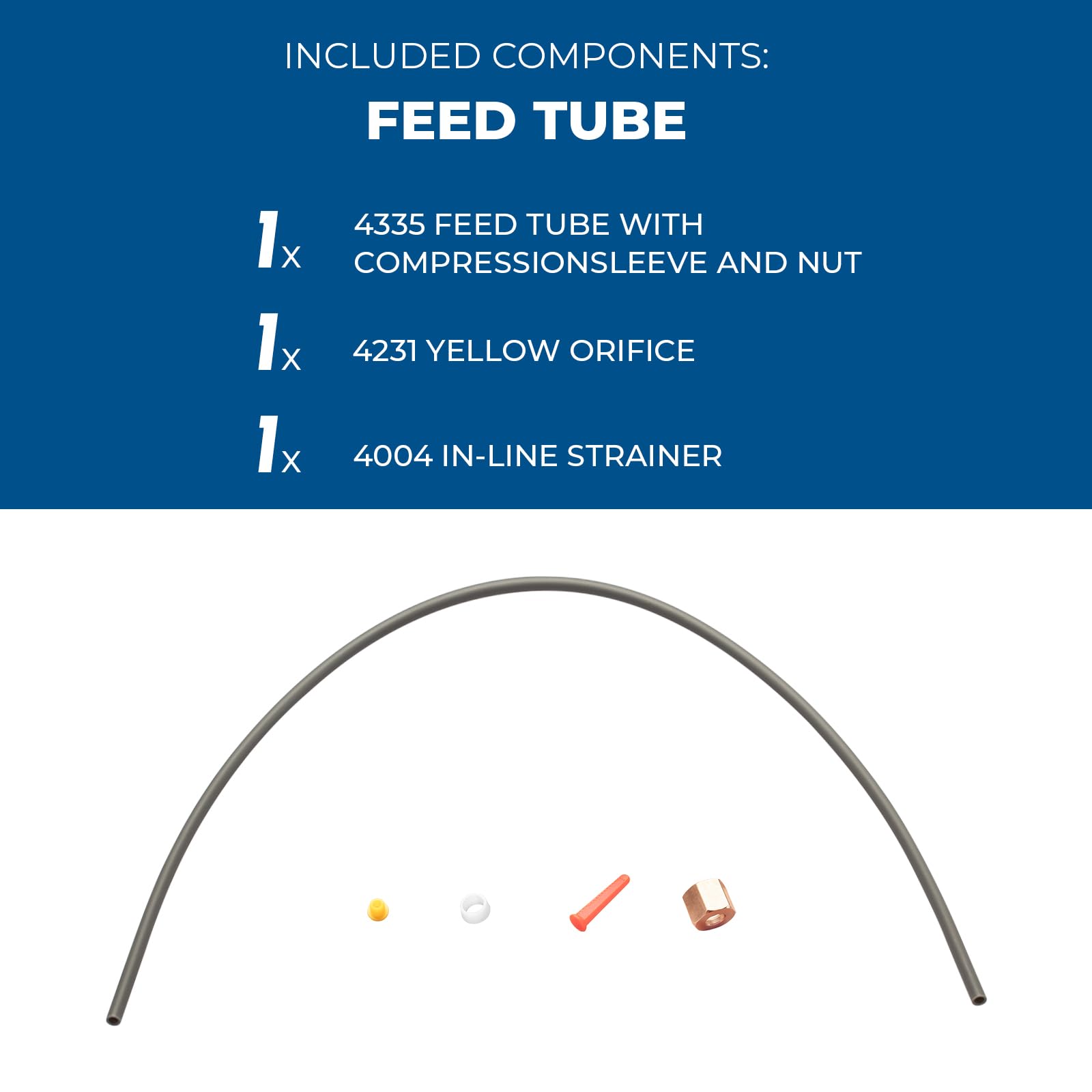 4335 Feed Tube with Sleeve for Aprilaire Humidifiers 400, 400A, 400M, 500, 500A, 500M, 600, 600A 600M,Includes #4004 in-Line Strainer #4231 Yellow Orifice,Humidifier Parts & Accessories