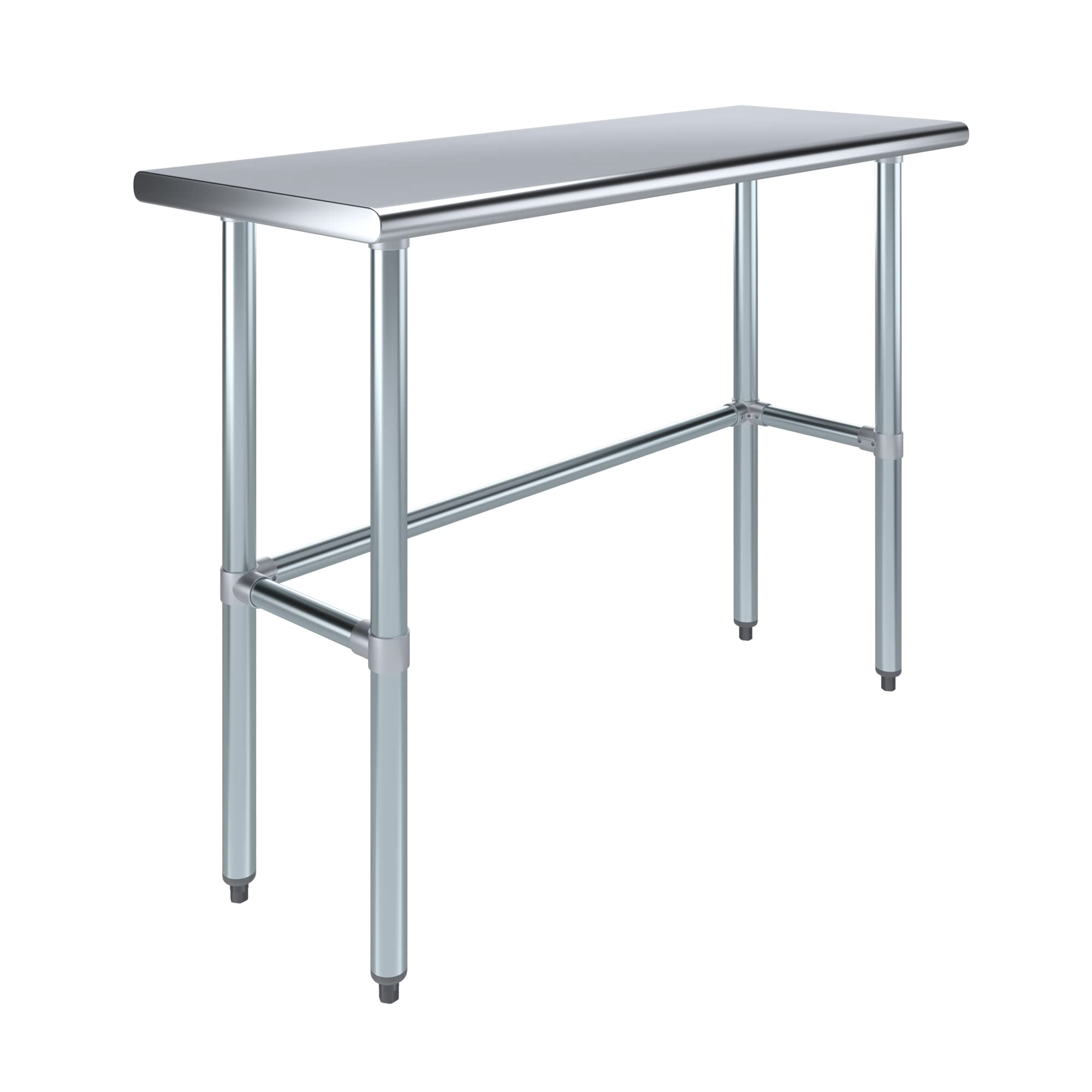 18 in. x 48 in. Open Base Stainless Steel Work Table | Residential & Commercial | Food Prep | Heavy Duty Utility Work Station | NSF