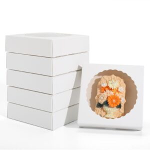 hrundking 30pcs 4.3×4.3×1.18inch dessert boxes small gift boxes individual cookie boxes mini bundt cake containers ，boxes for packaging, baking boxes small boxes for treats