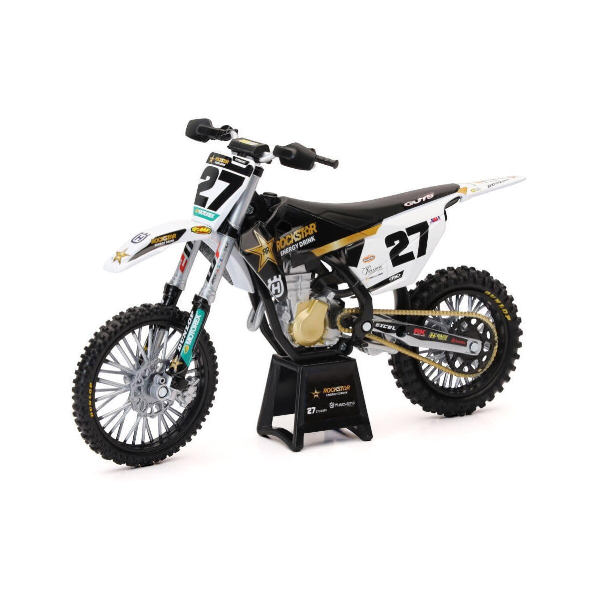 New Ray Toys - Husqvarna Rockstar FC450 Team (Malcolm Stewart #27)/ Scale - 1:12 (58403)