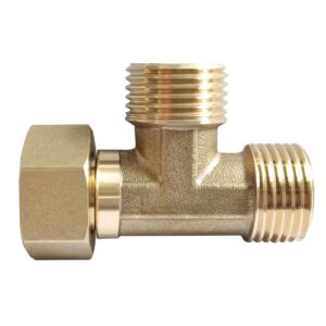 joywayus brass g1/2" 3 way diverter, tee shape hose fitting adapter connector, for angle valve hose, bath shower arm, toilet bidet sprayer, bathtub faucet