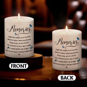 Memorial Candle for Loss of Loved One - in Loving Memory Ceramic Jar Scented Candles - Rememberance Candle Sympathy Gifts Remembrance Condolences Gifts