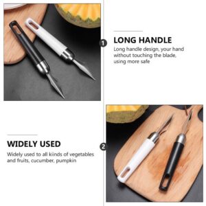 VILLCASE Fruit Carving Knife, Stainless Steel Fruit Carving Fruits Diy Graver Food Craft Engraving Cutting Tool Diy Food Carving Mold For Home Kitchen 2pcs