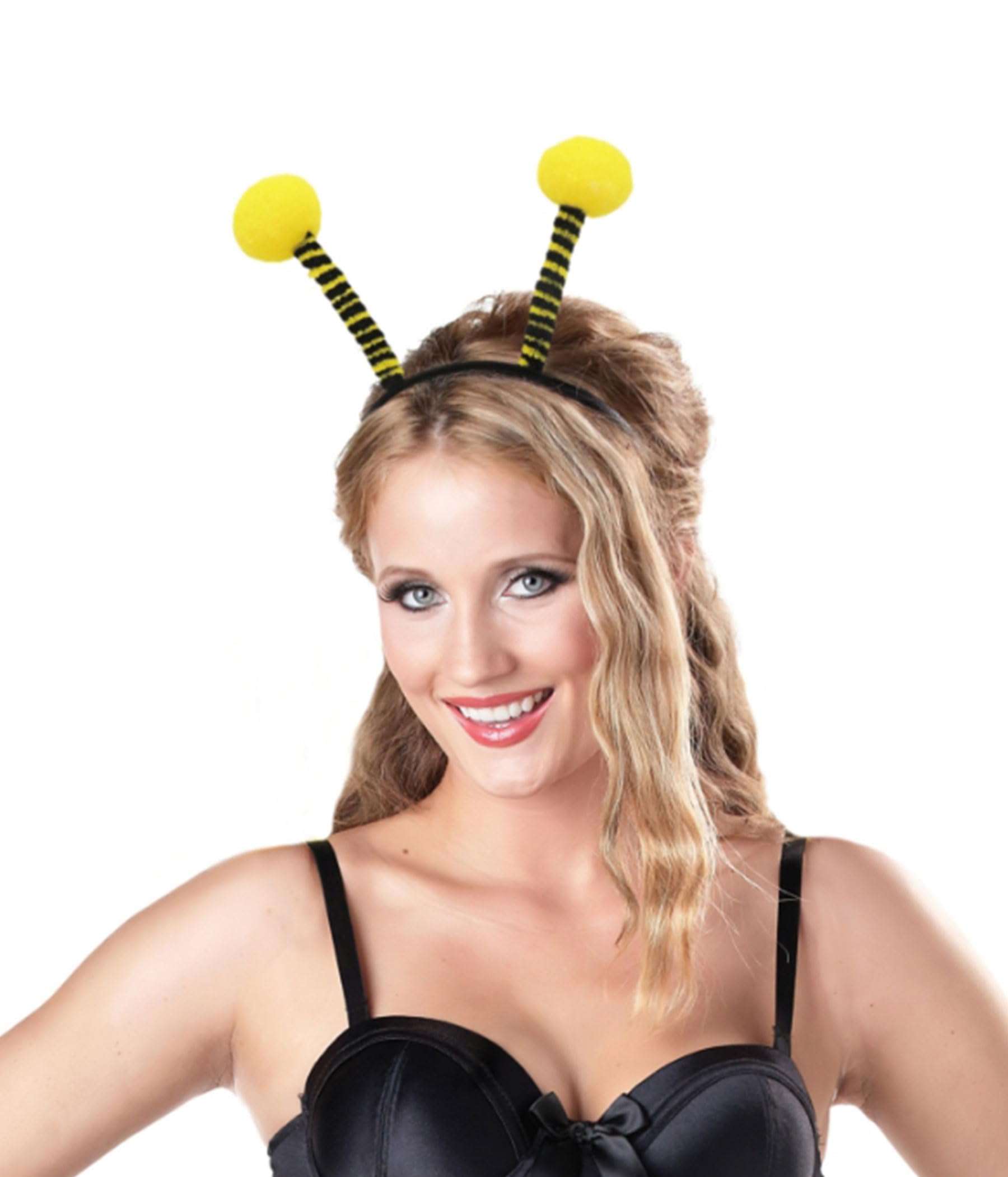 Liatunou Bee Tentacle Headbands,Cute Bee Headpiece Antenna Headband for Women Girls Halloween Christmas Party Favors