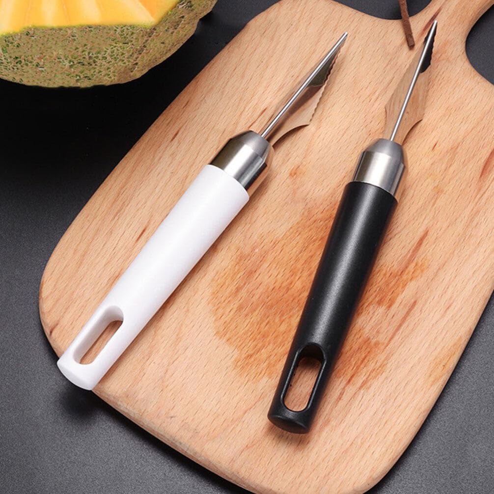 VILLCASE Fruit Carving Knife, Stainless Steel Fruit Carving Fruits Diy Graver Food Craft Engraving Cutting Tool Diy Food Carving Mold For Home Kitchen 2pcs