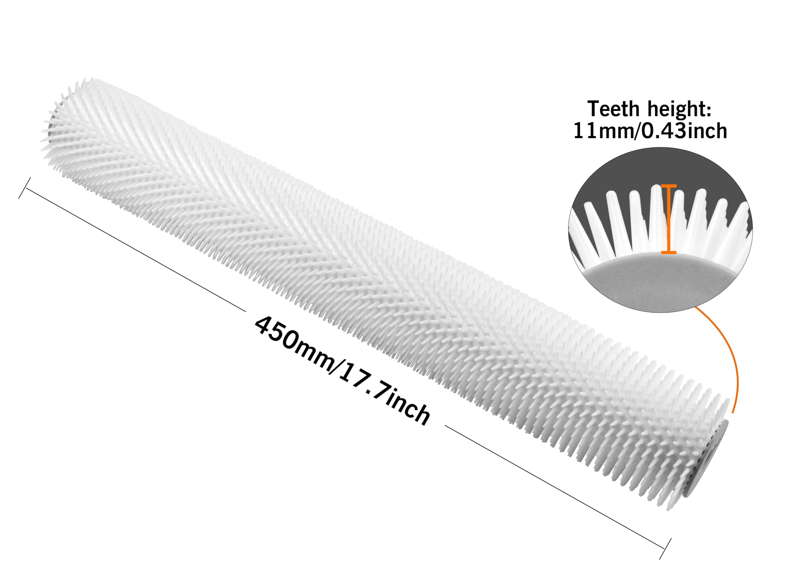 ROLLINGDOG Spiked Roller-Epoxy Floor Spiked Roller for Self Leveling Concrete,Spiked Screeding Compound Roller for Cement Concrete Paint (450mm)