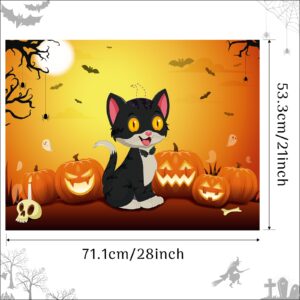 Morcheiong Halloween Game Pin The Tail on The Cat Game with 36 Hats, Halloween Party Activities Favors Supplies for Kids