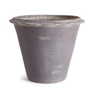 napa home & garden wakefield handmade norwood pot 4 with drain hold for indoor and outdoor use 7" grey