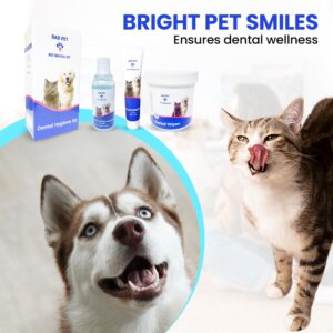 RadPet Advanced Dental Hygiene Kit for Cats & Dogs - Complete Oral Care with Toothbrush, Enzymatic Toothpaste, Dental Wipes, & Water Additive Vet Formulated Pet Toothpaste Kit