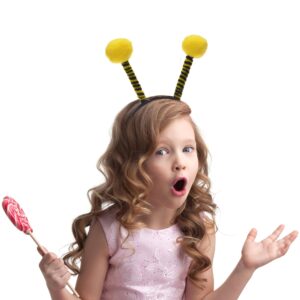 Liatunou Bee Tentacle Headbands,Cute Bee Headpiece Antenna Headband for Women Girls Halloween Christmas Party Favors