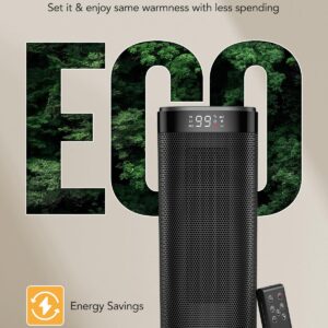 iDOO Space Heaters for Indoor Use, Portable Heater for Office, Small Bedroom & large Room, Electric Tower Heating with Remote, Ceramic Fast Heat - Calentones Eléctricos para Cuarto - christmas gifts