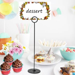 Tosnail 12 Pack 12" Tall Table Number Holders, Place Card Holder Picture and Photo Display Stands, Reserved Table Sign Holder for Centerpiece, Food Sign, Memo Note, Wedding Party Table Setting - Black