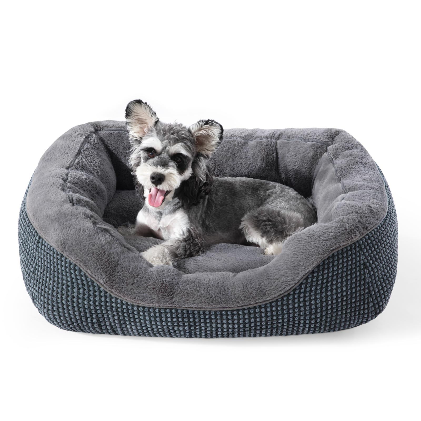 INVENHO Small Dog Bed for Small Dogs, Cat Beds for Indoor Cats Washable, Orthopedic Dog Bed, Warming Soft Calming Sleeping Puppy Bed Durable Pet Bed with Anti-Slip Bottom S(20"x19"x6")