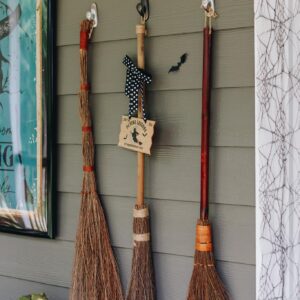 Pumpkin Spice Scented Broom (2-Pack) - 36" Heather Broom - Holiday Decor