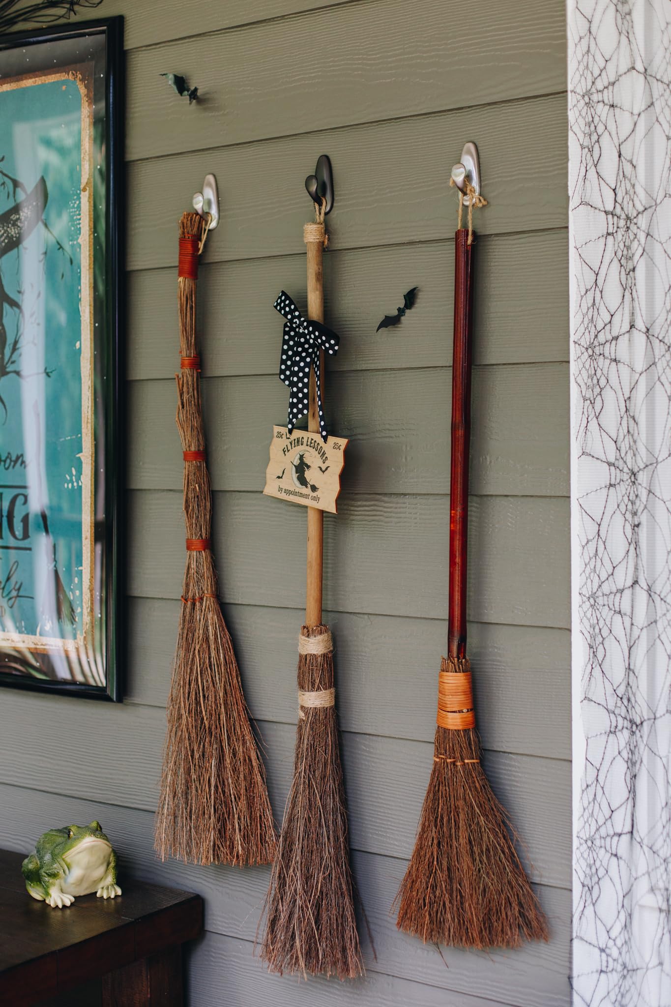 Pumpkin Spice Scented Broom (2-Pack) - 36" Heather Broom - Holiday Decor